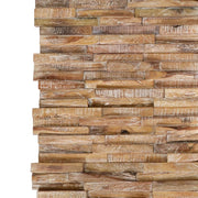 Vetonek Paneles de revestimiento de pared 3D 10 uds madera teca 1,01 m²