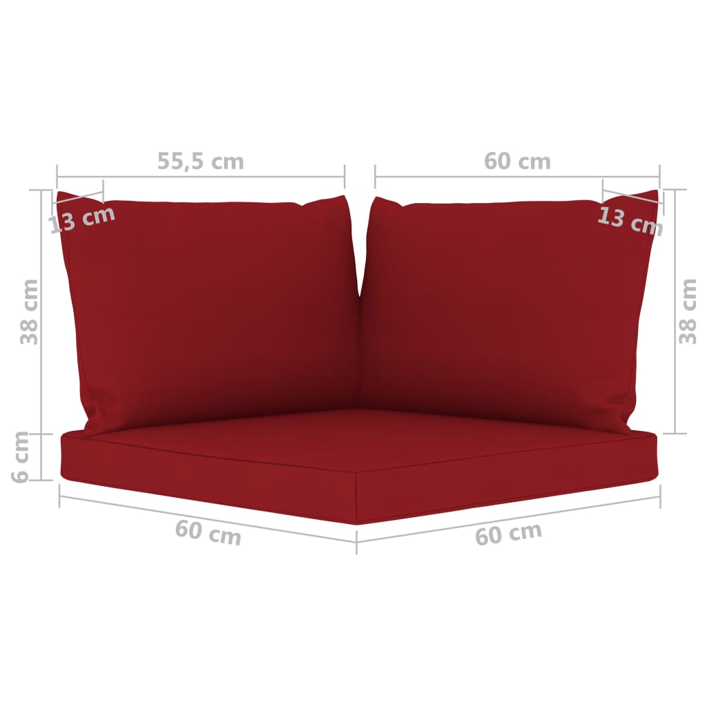 3 -seat garden sofa with red red cushions