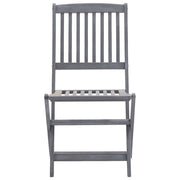 Folding garden chairs 6 units solid acacia wood - Vetonek