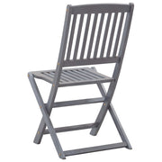 Folding garden chairs 6 units solid acacia wood - Vetonek