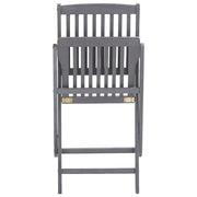 Folding garden chairs 6 units solid acacia wood - Vetonek