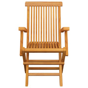 Folding garden chairs 6 units solid teak wood v7773 - Vetonek