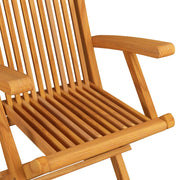 Folding garden chairs 6 units solid teak wood v7773 - Vetonek