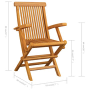 Folding garden chairs 6 units solid teak wood v7773 - Vetonek