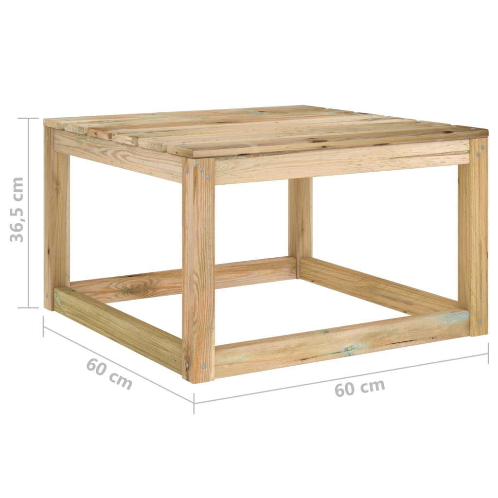 Garden furniture set 2 pine wood green pine