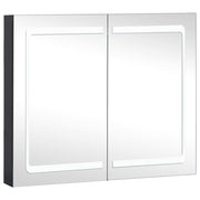Vetonek Mueble de baño con espejo LED 80x12,2x68 cm
