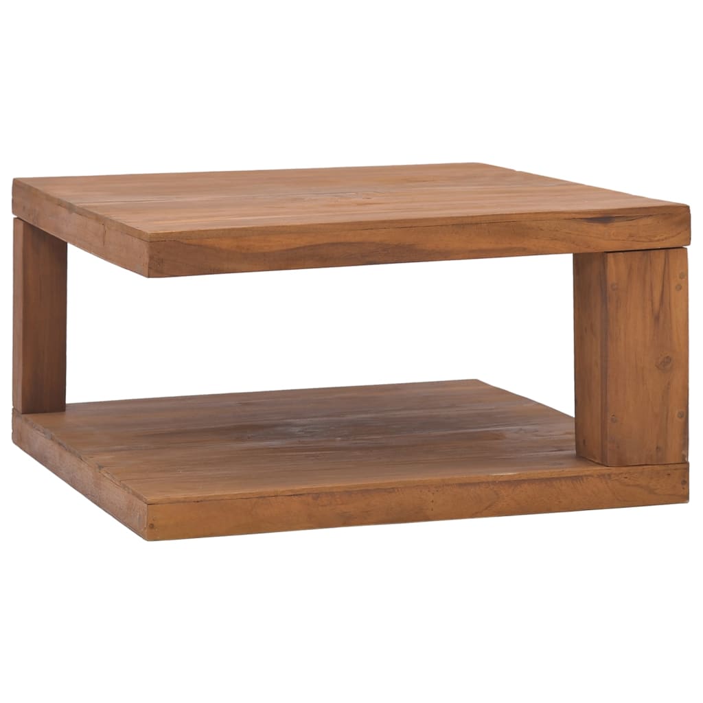 Vetonek Mesa de centro madera maciza de teca 65x65x33 cm