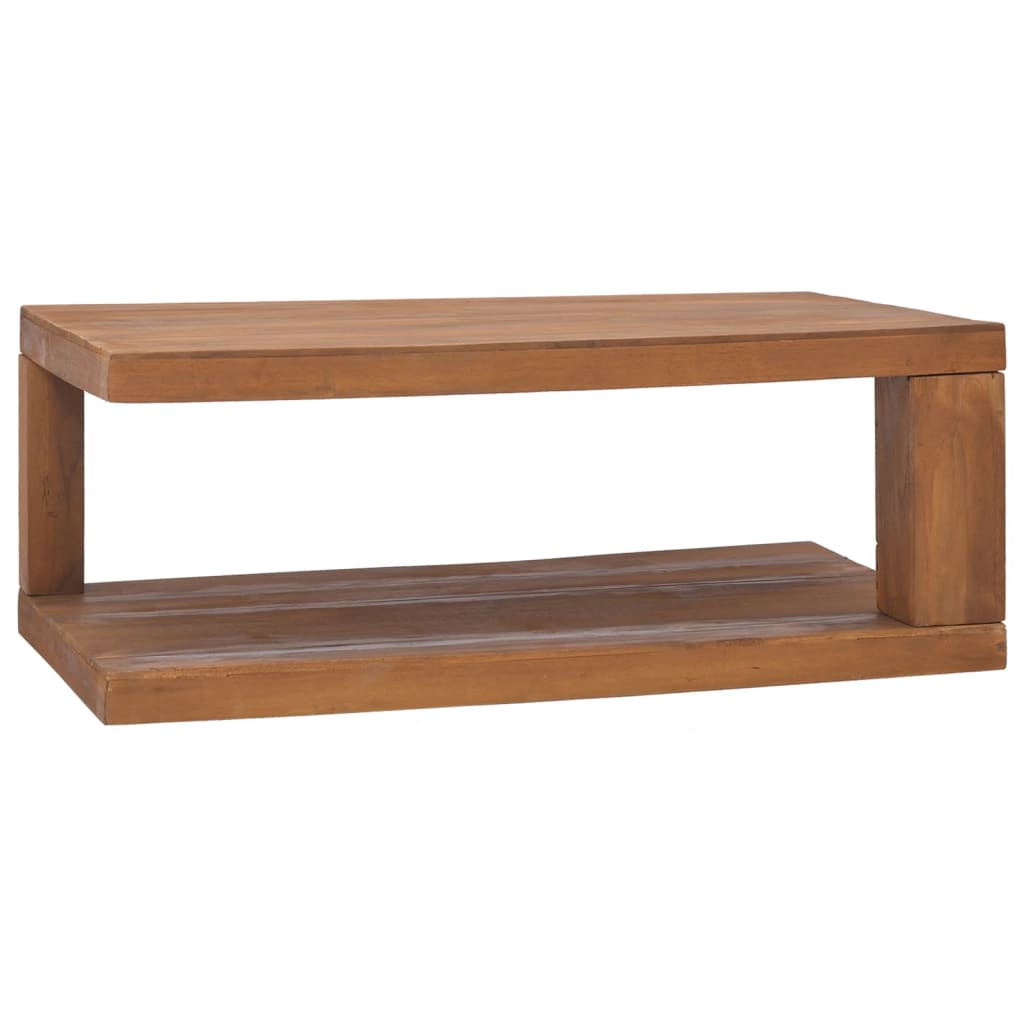 Vetonek Mesa de centro de madera maciza de teca 90x50x35 cm