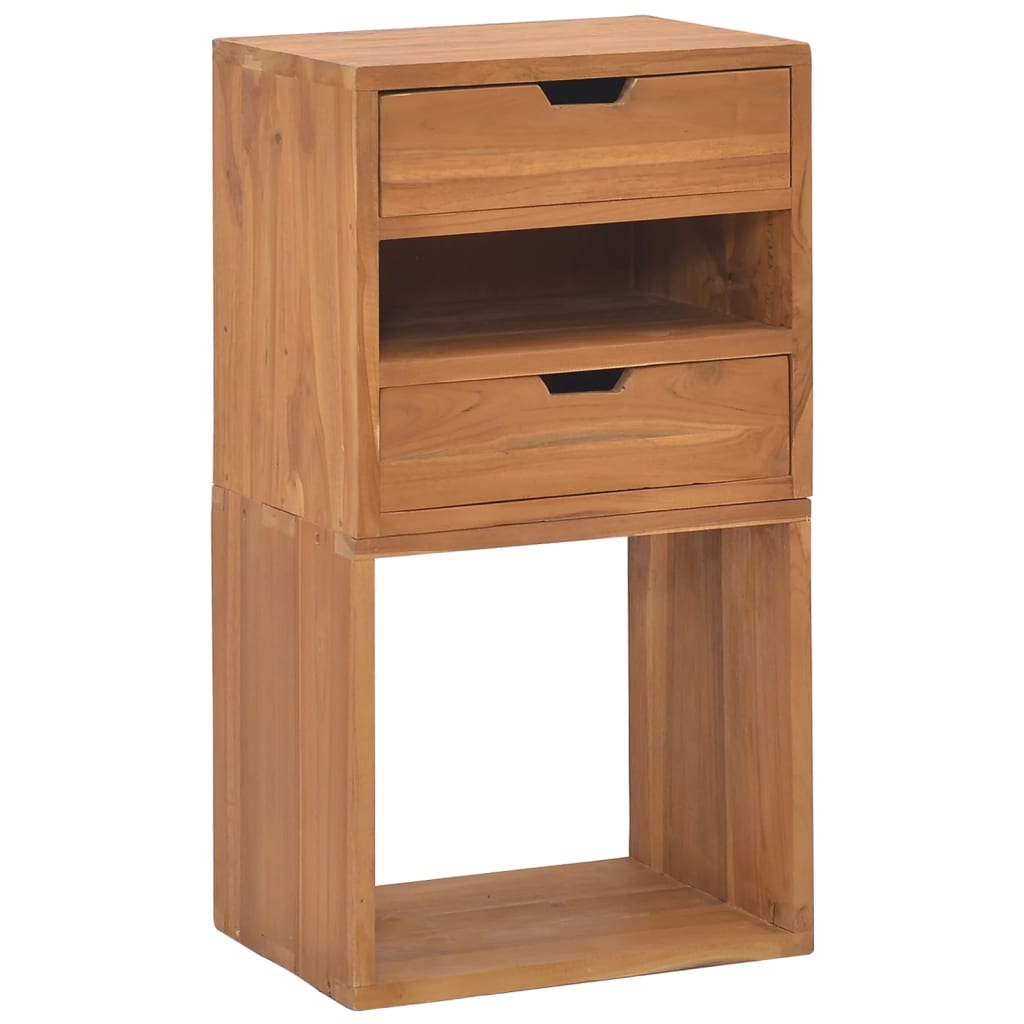 Vetonek Mueble de almacenaje madera maciza de teca 40x30x76 cm