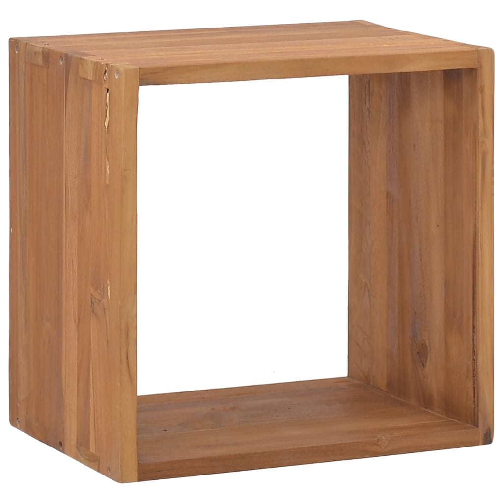 Vetonek Mesita de noche de madera maciza de teca 40x30x40 cm