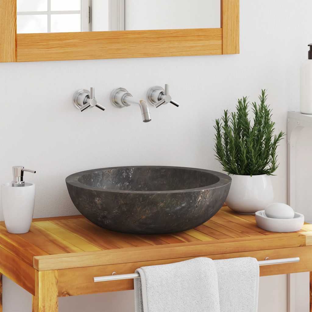 Lavabo gris mármol ø40x12 cm v0688 Vetonek