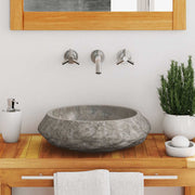 Lavabo gris mármol ø40x12 cm v0695 - Vetonek