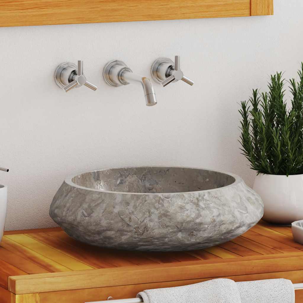 Lavabo gris mármol ø40x12 cm v0695 Vetonek