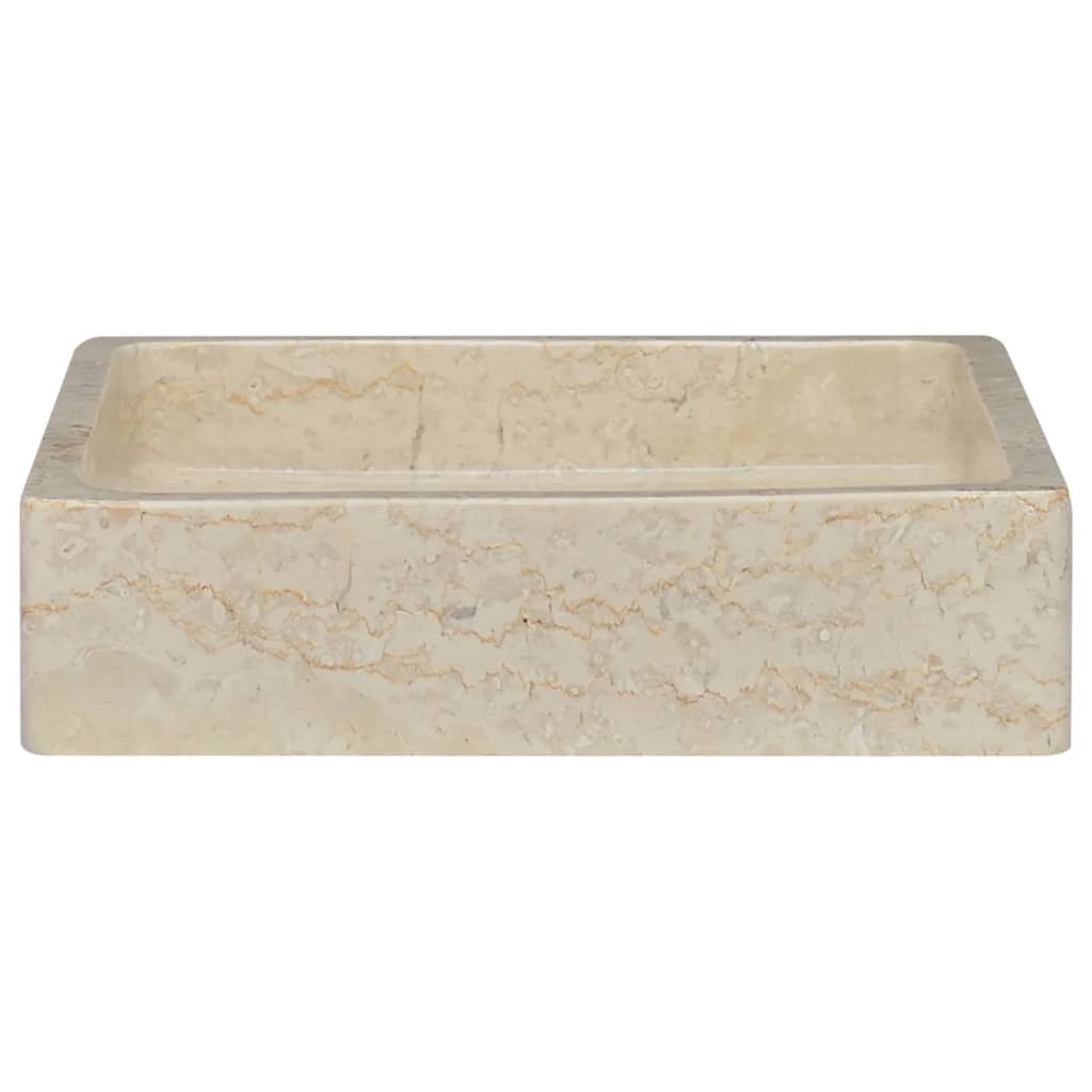 Lavabo crema mármol 40x40x10 cm - Vetonek