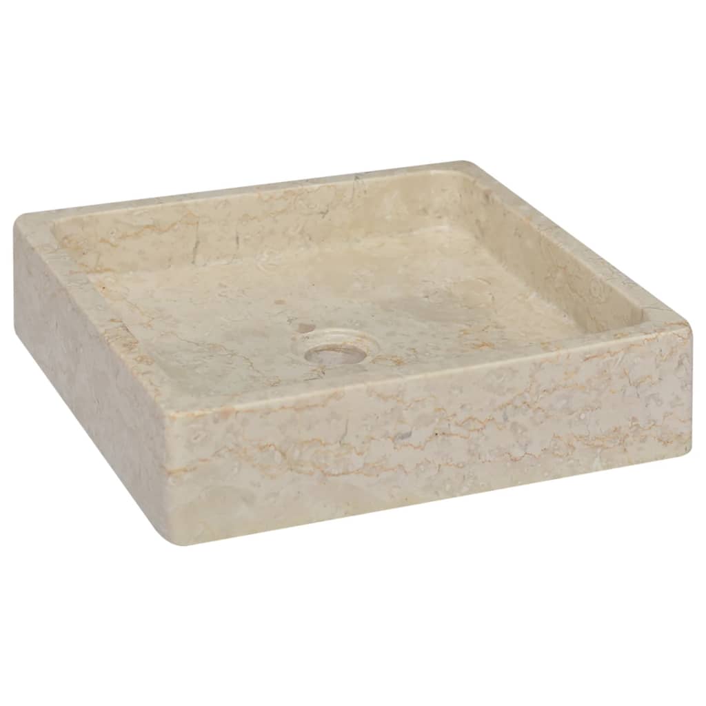 Vetonek Lavabo crema mármol 40x40x10 cm