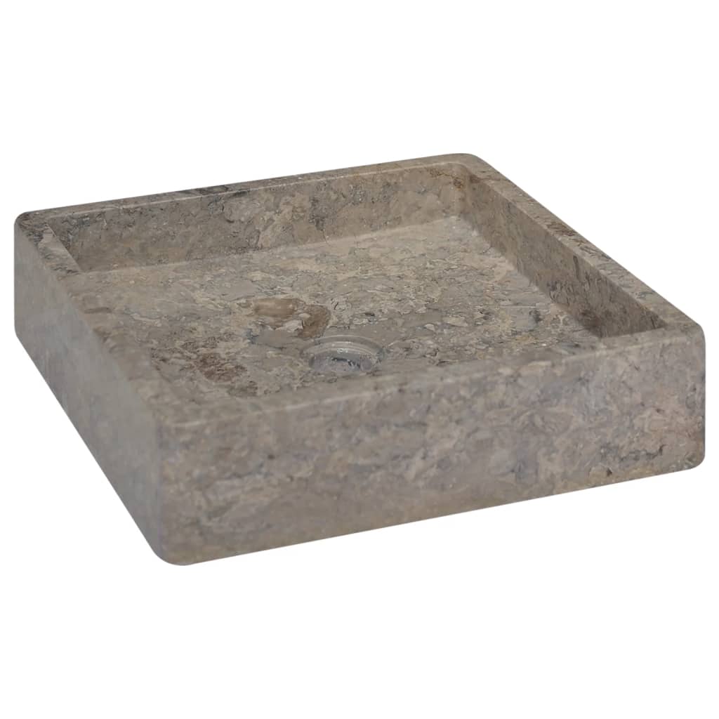 Vetonek Lavabo gris mármol 40x40x10 cm