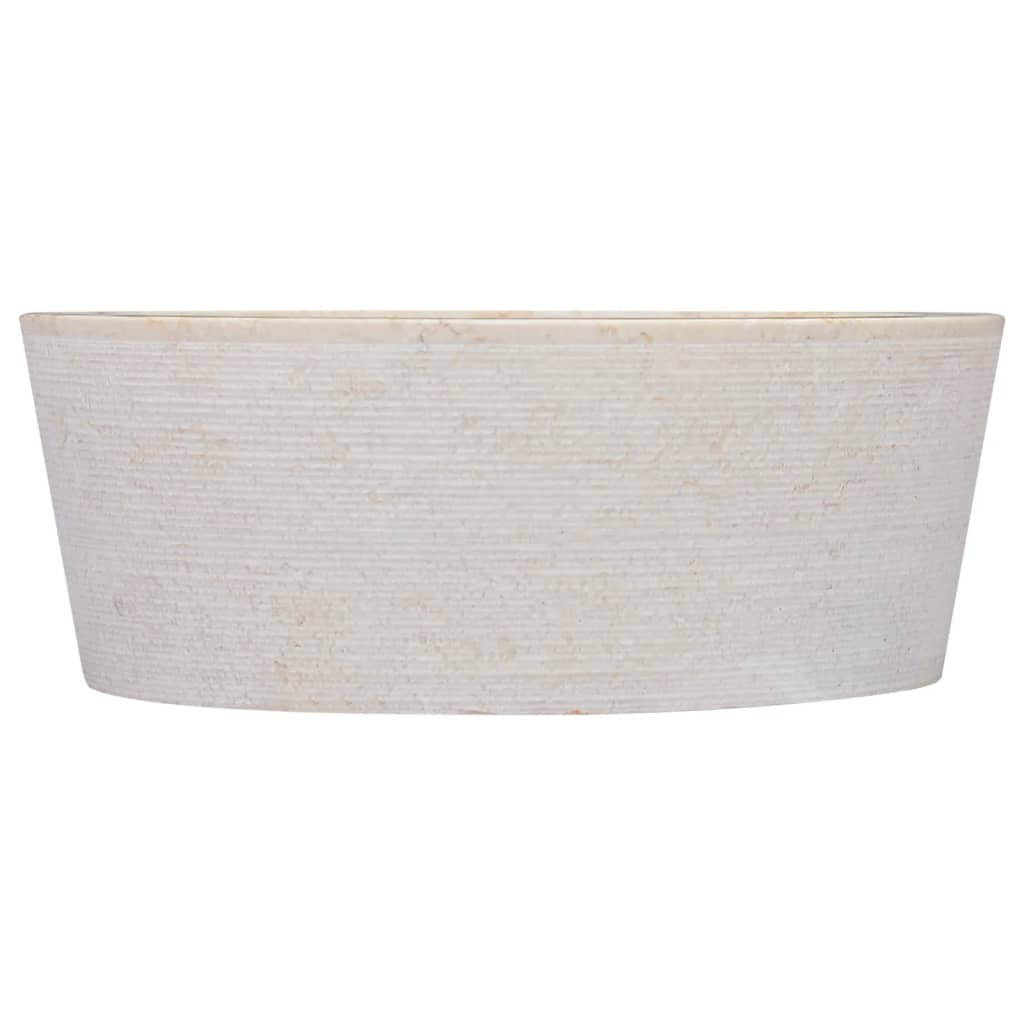 Lavabo crema mármol Ø40x15 cm - Vetonek