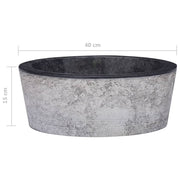 Lavabo mármol negro Ø40x15 cm - Vetonek