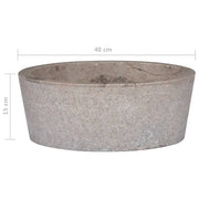 Lavabo gris mármol Ø40x15 cm - Vetonek