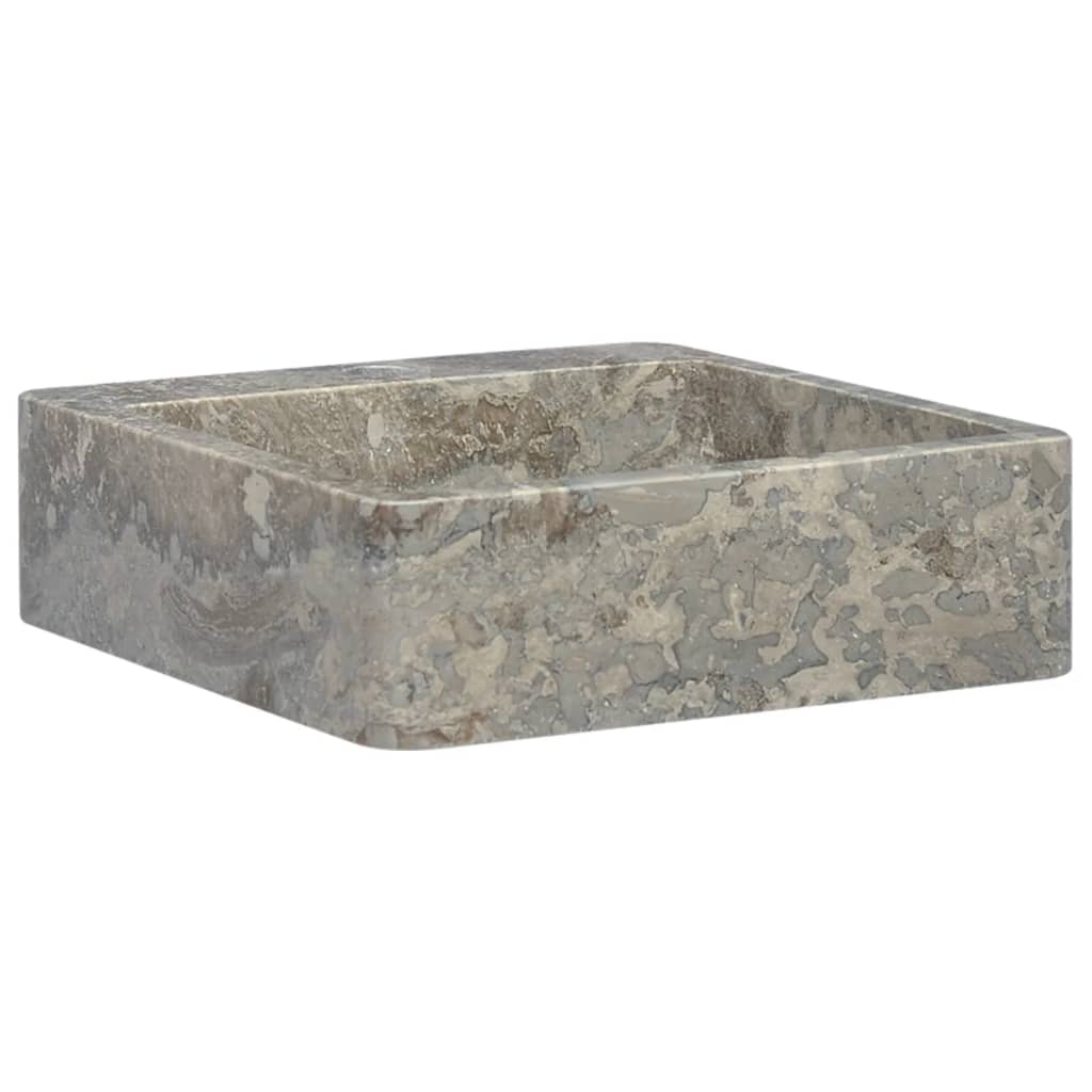 Vetonek Lavabo de mármol gris 40x40x12 cm