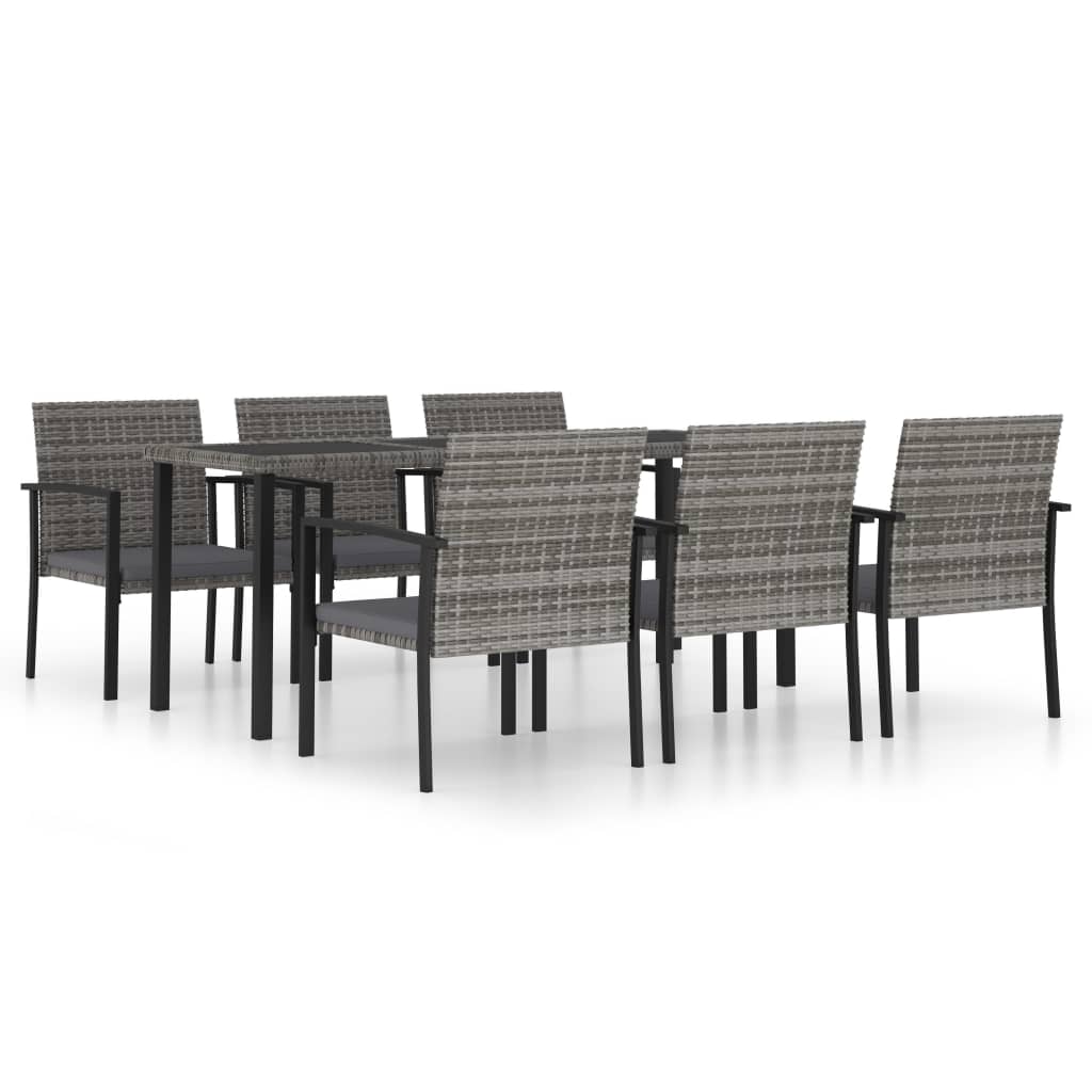 Jardim sintético Ratan Garden Dining Set Grey