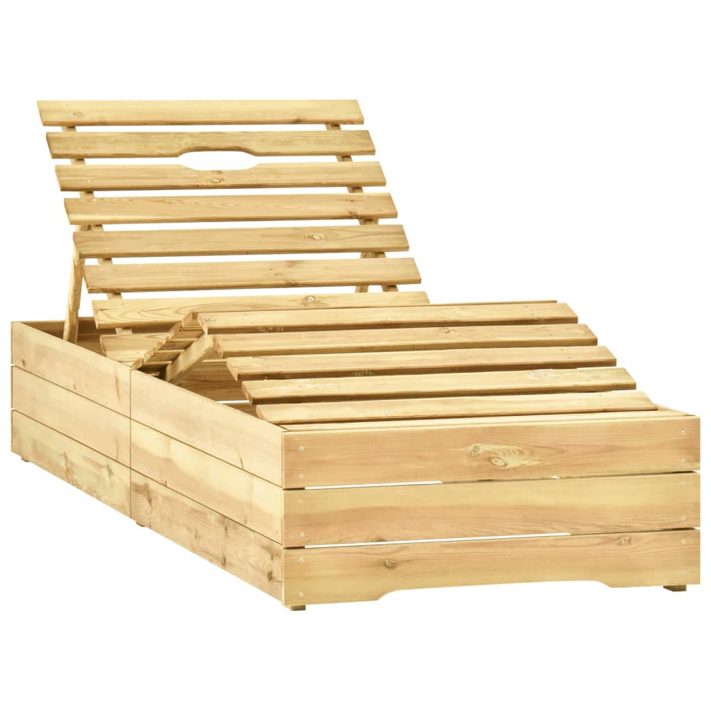 Garden endolori avec table et coussin en bois en pin imprégné