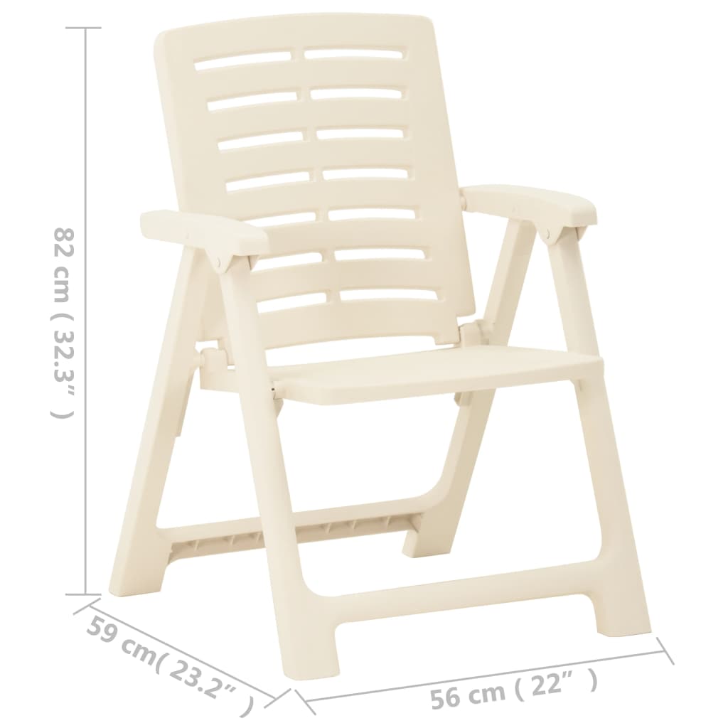 Garden chairs 2 white plastic units