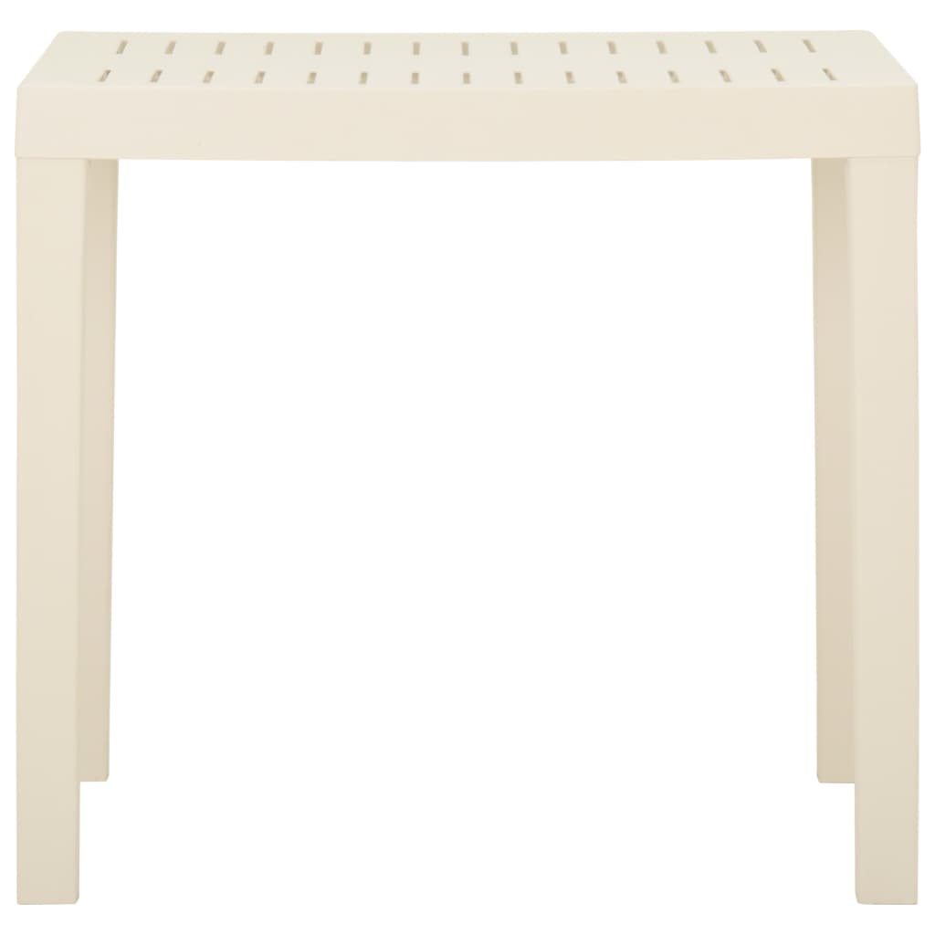 Mesa de jardín de plástico blanca 79x65x72 cm