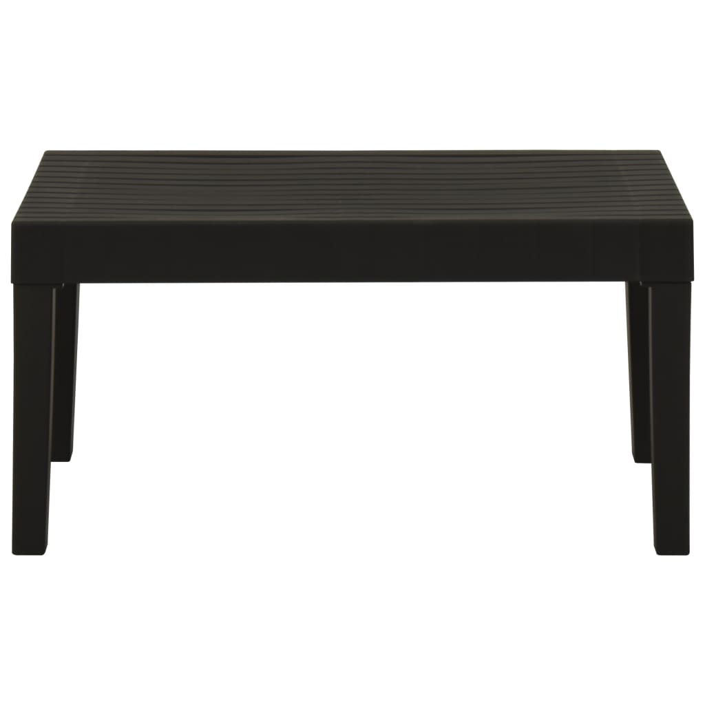 Gray plastic garden table