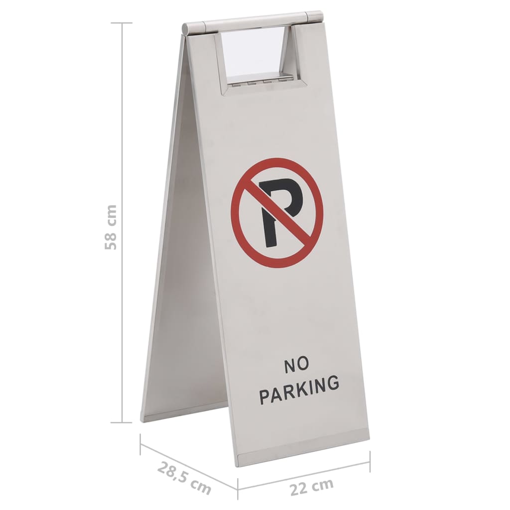 Señal de parking plegable acero inoxidable