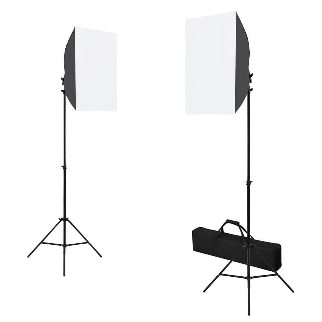 Kit de estudio fotográfico con luces softbox, fondo y reflector vidaXL