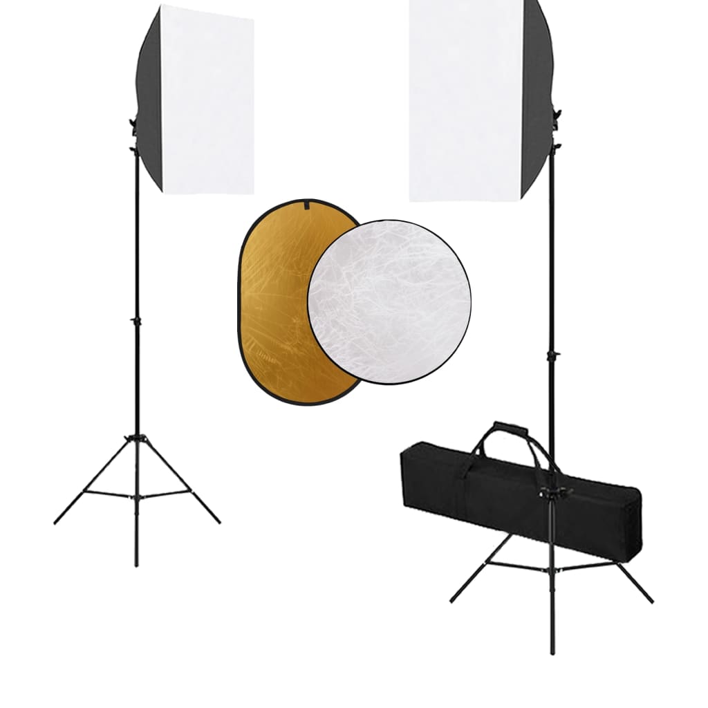 Vetonek Kit de estudio fotográfico con luces softbox y reflector 