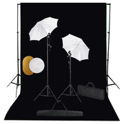 Kit estudio fotográfico lámparas sombrillas fondo y reflector v1157 Vetonek