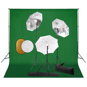Kit estudio fotográfico lámparas, sombrillas, fondo y reflector v1324 Vetonek