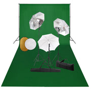 Kit estudio fotográfico lámparas, sombrillas, fondo y reflector v1386 Vetonek