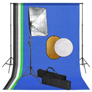 Kit de estudio fotográfico con luces softbox fondo y reflector v1423 Vetonek