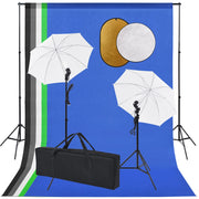 Kit estudio fotográfico lámparas, sombrillas, fondo y reflector v1478 Vetonek