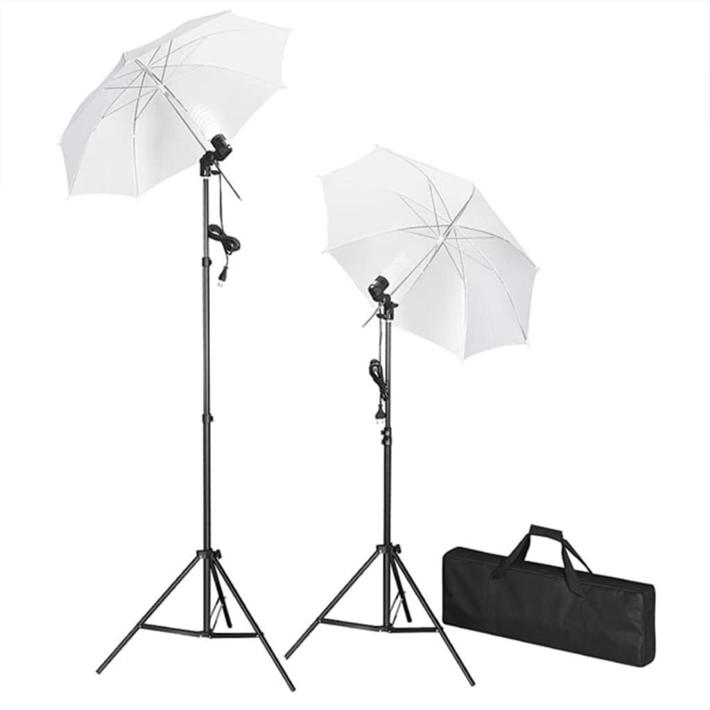 Kit de estudio fotográfico con lámparas, fondo y reflector vidaXL