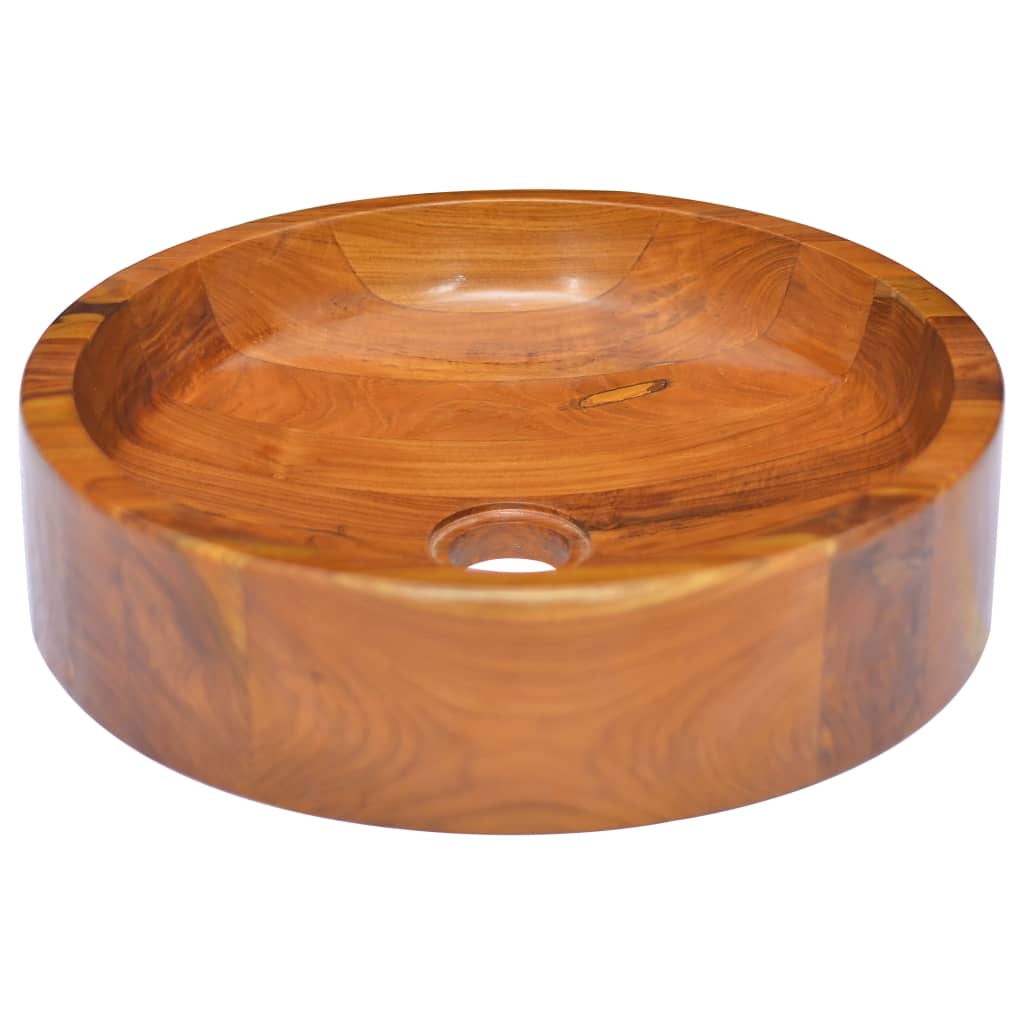 Vetonek Lavabo de madera maciza de teca Φ40x10 cm