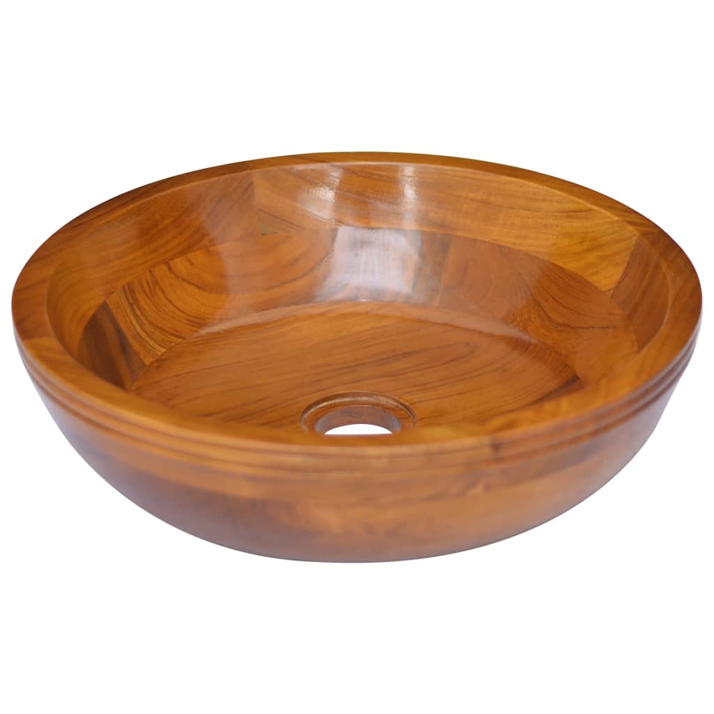 Vetonek Lavabo de madera maciza de teca Φ40x10 cm