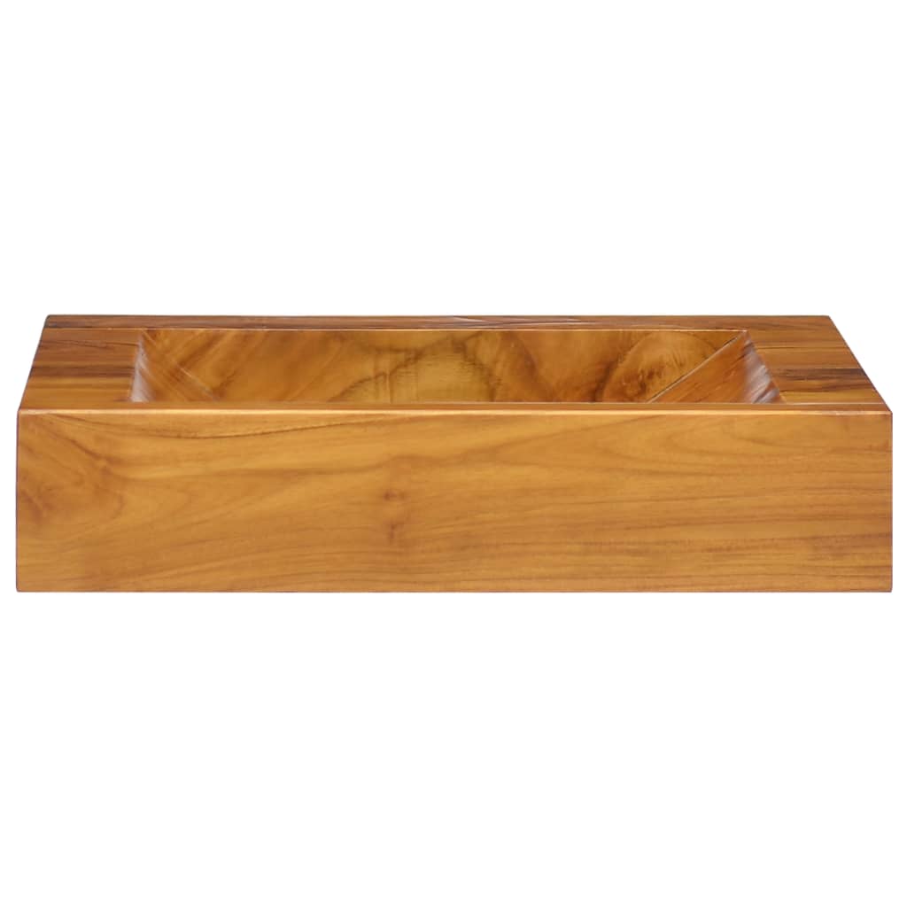 Lavabo de madera maciza de teca 50x35x10 cm - Vetonek