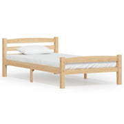 Vetonek Estructura de cama sin colchón madera maciza de pino 90x200 cm