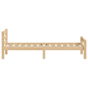 Estructura de cama sin colchón madera maciza de pino 90x200 cm v7289 - Vetonek