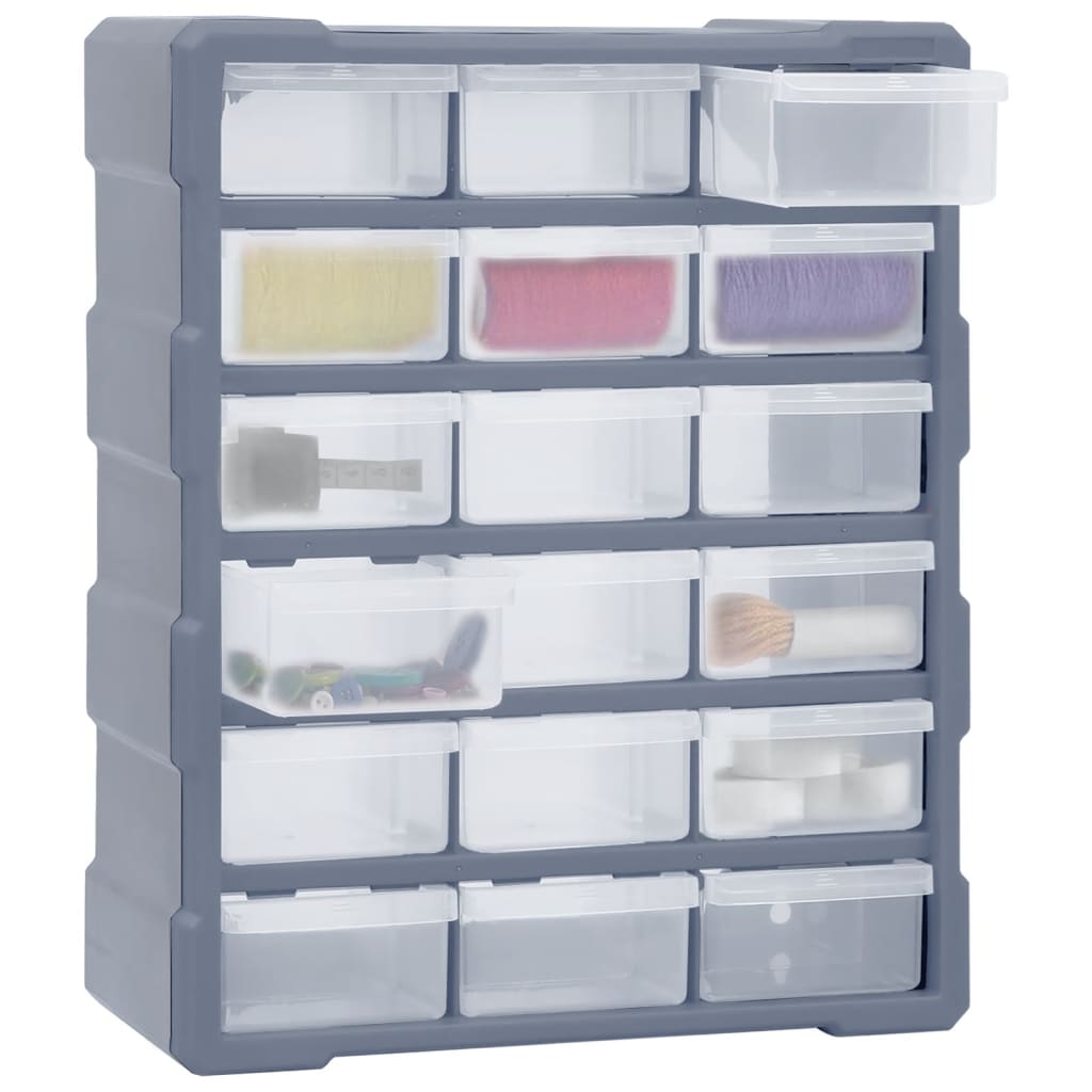 Organizador multicajones con 18 cajones intermedios 38x16x47 cm - Vetonek