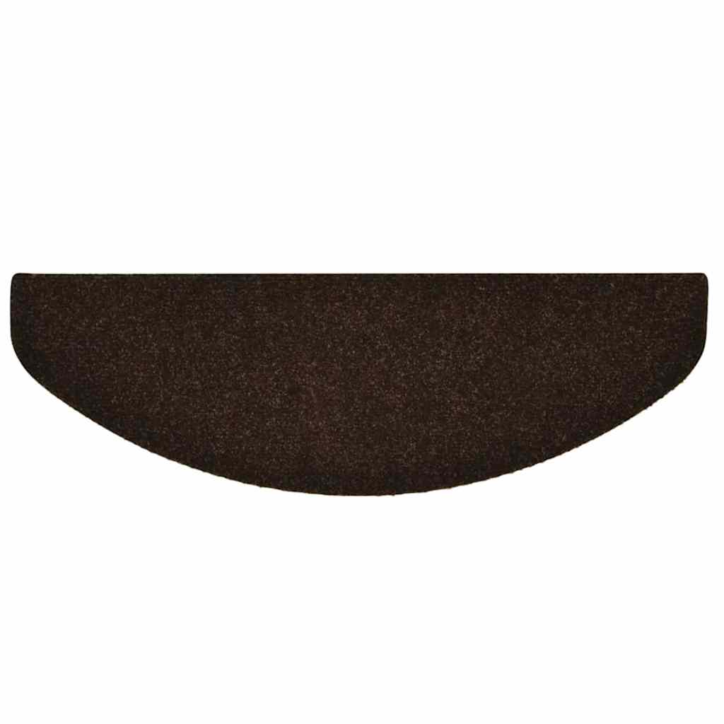 Tapis d'escalier autocollant 10 pcs 65x21x4 cm marron V8194 Vetonek