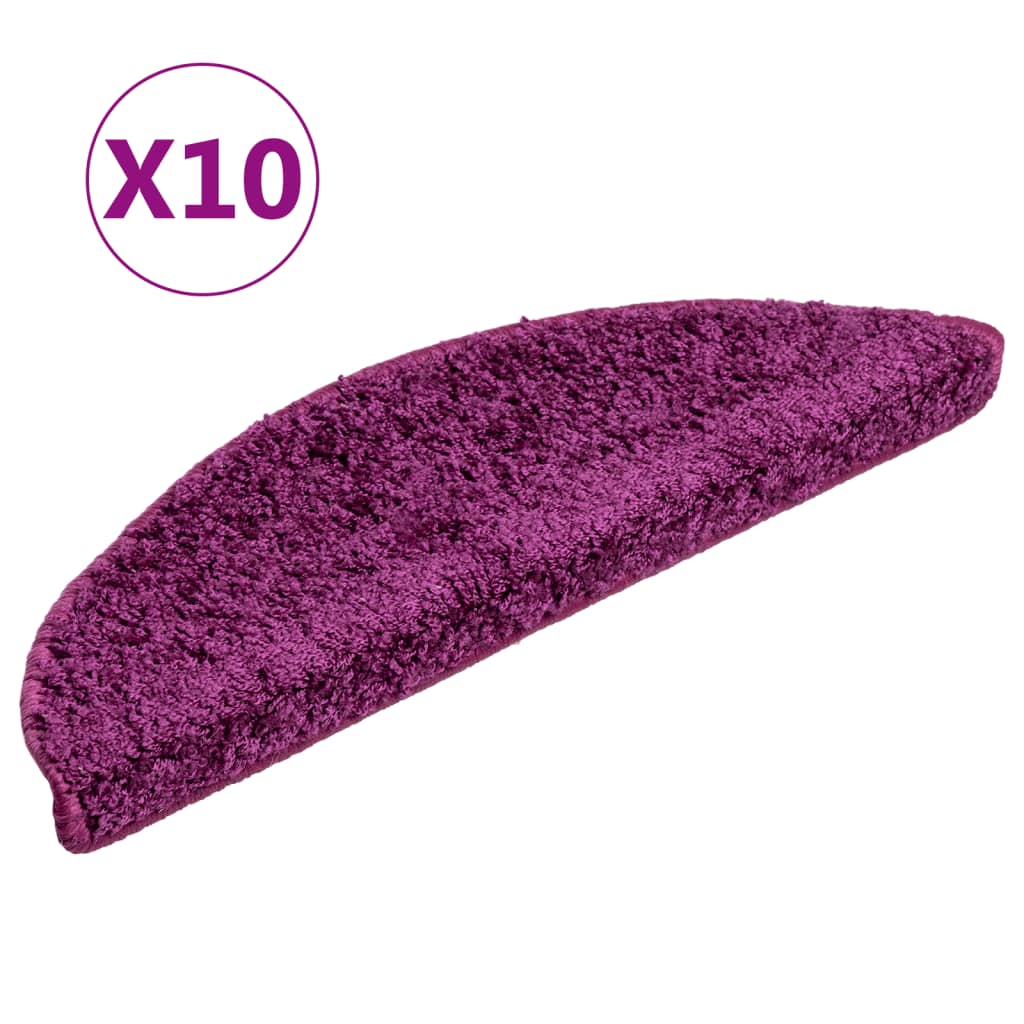 Carpetes de escada 10 unidades Violet 56x17x3 cm