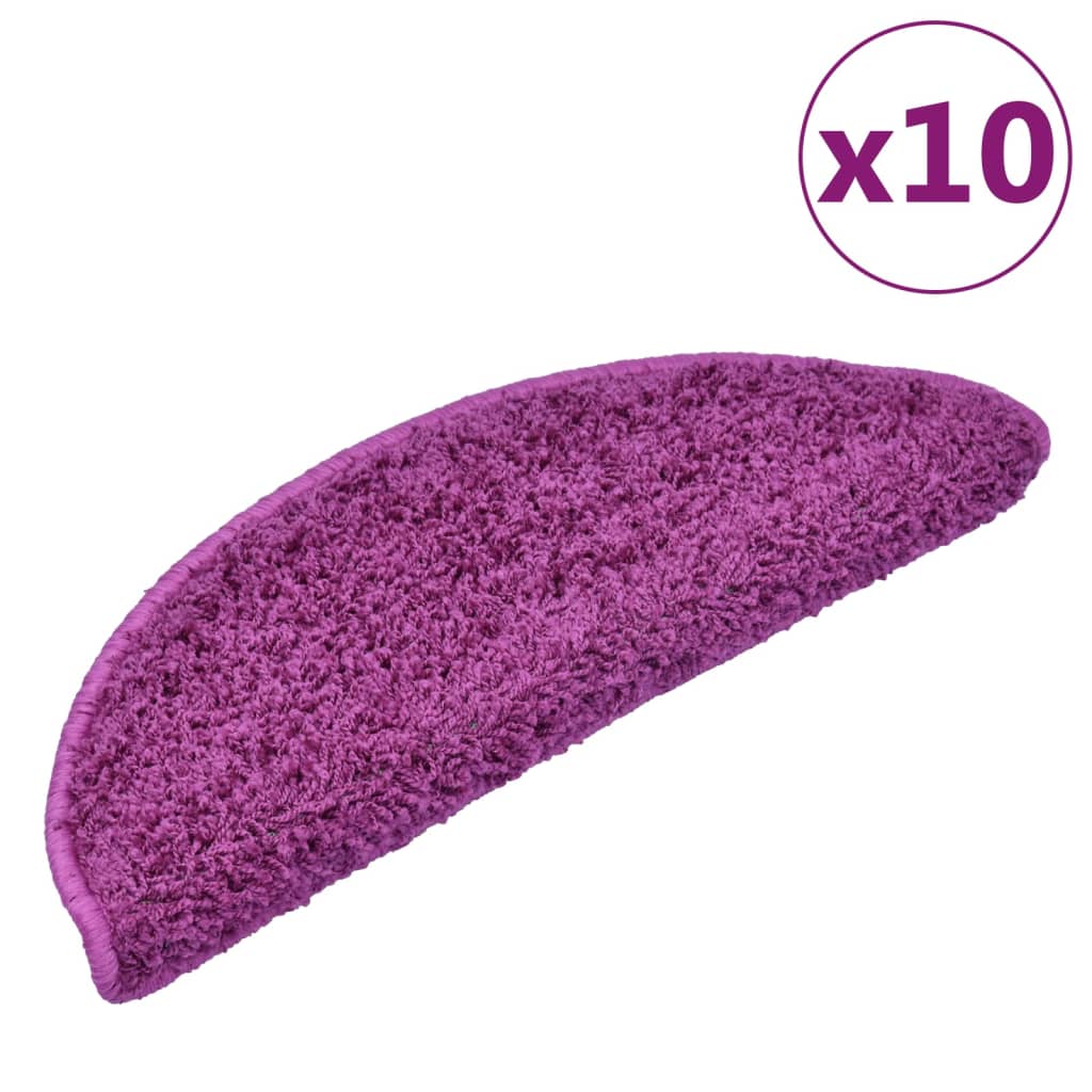 Carpetes de escada 10 unidades Violet 65x21x4 cm