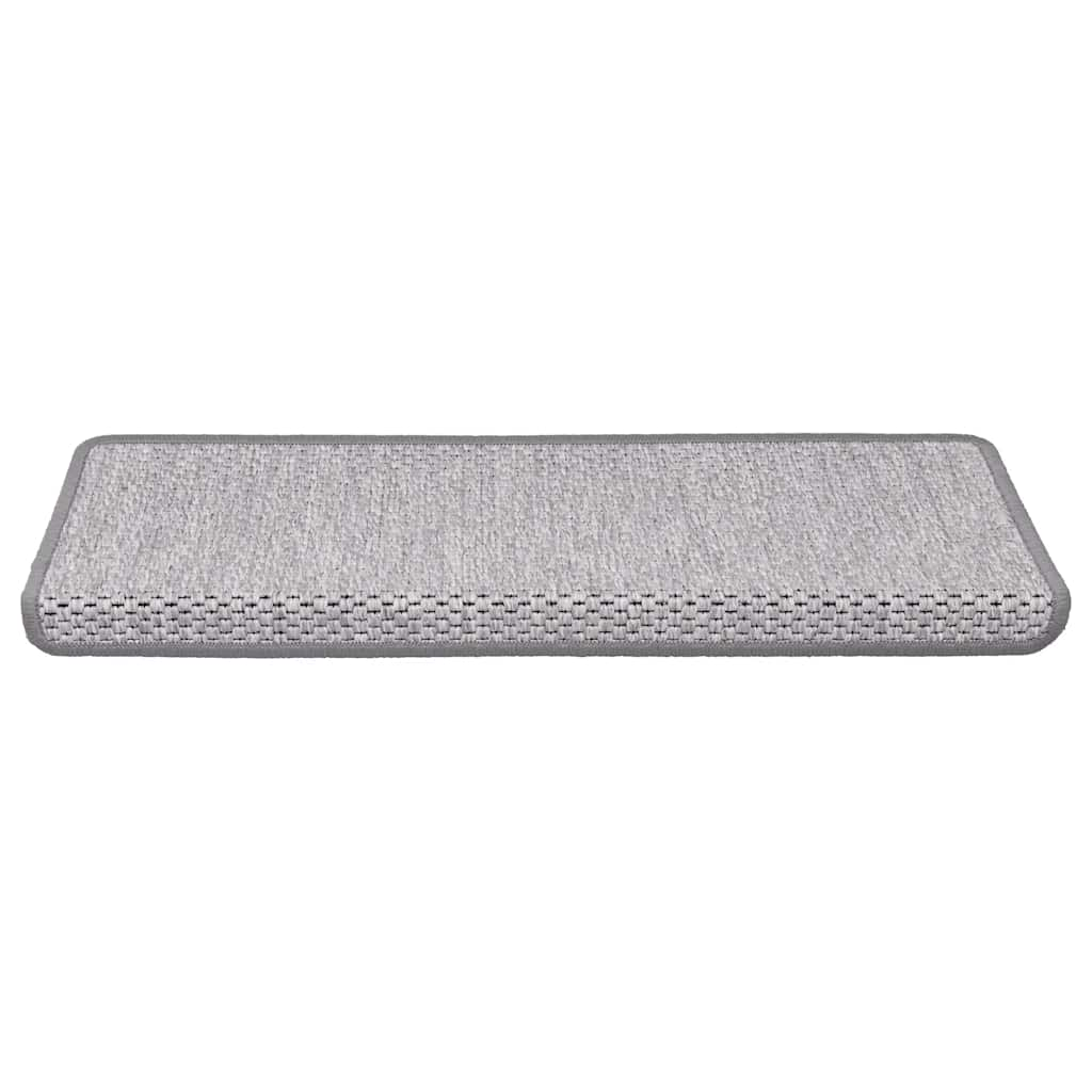 Alfombrillas autoadhesivas sisal 15 uds platina 65x21x4 cm vidaXL