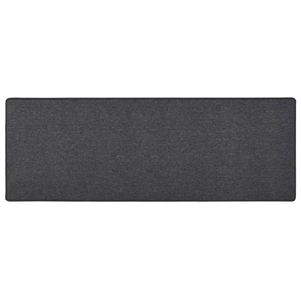 Vetonek Alfombra de pasillo gris antracita 80x250 cm