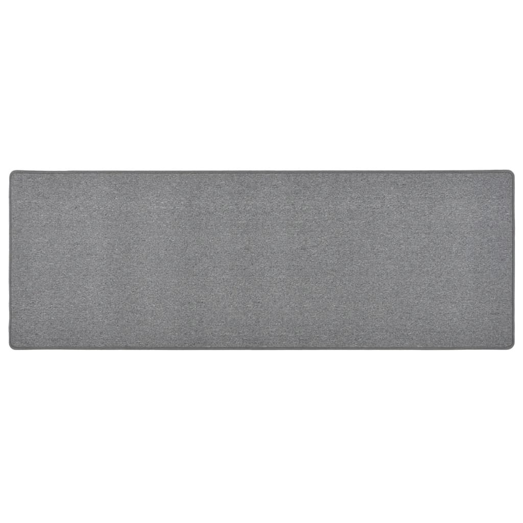 Vetonek Alfombra de pasillo gris oscuro 50x150 cm